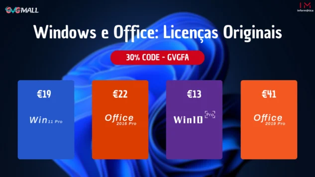 Promoção de Março da GVGMall: Windows 11 Home por apenas 18€ e Windows 11 Pro por 19€!